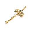Brass Micro Pave Cubic Zirconia Big Pendants KK-B147-04G-11-2