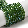 Electroplate Transparent Glass Beads Strands EGLA-A035-T4mm-L11-1