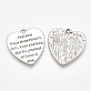 Tibetan Style Alloy Quote Pendants X-PALLOY-S177-20-2