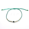 Bohemian Glass Seed Beaded Braided Bead Bracelets EZ3029-11-1