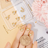 12Pcs Brass Micro Pave Cubic Zirconia Charms ZIRC-BBC0002-77-3
