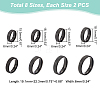 16Pcs 8 Size 201 Stainless Steel Textured Plain Band Rings Set for Women RJEW-UN0002-77EB-4