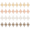 32Pcs 4 Colors Brass Connector Charms KK-BC0014-16-1
