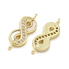 Natural Shell Infinity Links Connector Charms KK-A282-03A-G-2