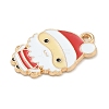 Christmas Alloy Enamel Pendants ENAM-K074-01G-10-2
