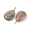 Natural Black Moonstone Pendants G-H322-01G-08-2