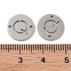 Non-Tarnish 201 Stainless Steel Hollow Flat Round Links FIND-R149-03O-P-3