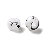 Spray Painted ABS Plastic European Beads KY-G033-01A-01-2