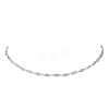 304 Stainless Steel Flower Link Chain Necklaces for Women NJEW-JN05587-2