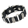 Industrial Cowhide & Alloy & Iron Cord Bracelets FS-WGF1BAF-01-1