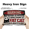Vintage Metal Tin Sign AJEW-WH0189-141-3