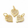 Rack Plating Brass Micro Pave Cubic Zirconia Charms ZIRC-M120-04G-3