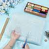 2 Yards Laser Polyester Imitation Peacock Feather Fabric DIY-PH0038-39A-3