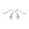 Brass Round Beaded Earring Hooks KK-G438-01G-2