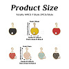 Craftdady 14Pcs 7 Style Zinc Alloy Enamel Pendants ENAM-CD0001-26-3