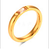 304 Stainless Steel Pave Cubic Zirconia Finger Rings FS-WG61B2A-33-1