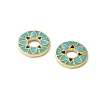 Brass Enamel Beads KK-P290-31G-02-2