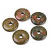 Natural Unakite Pendants G-C220-F01-40mm-3