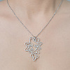 Non-Tarnish 201 Stainless Steel Hollow Girl Pendant Necklace NJEW-OY002-19-1