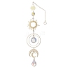 Stainless Steel Sun Moon Pendant Decorations HJEW-JM02040-1