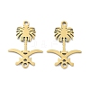 Ion Plating(IP) 201 Stainless Steel Connector Charms STAS-A090-19G-1