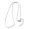 1.3MM 304 Stainless Steel Boston Link Chains Necklaces for Women Men NJEW-Z115-12P-02-4