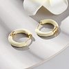 Brass & 925 Sterling Silver Pin Hoop Earrings EJEW-R013-02G-01-2