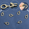 8Pcs Brass Spring Gate Rings KK-BBC0028-43G-6