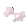 Natural Rose Quartz Pendants G-B035-01B-3