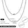 1Pc 304 Stainless Steel Cuban Link Chain Necklaces for Men Women NJEW-BM0001-08E-2