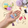 DIY Acrylic Bear Pendant Keychian Making Kits DIY-YW0013-17-5