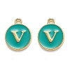 Golden Plated Alloy Enamel Charms LS-ENAM-Q437-15V-1
