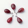 Natural Red Jasper Pendants G-Q484-B10-1