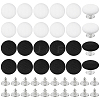 24Pcs 2 Colors Pure Cotton Covered Iron Buttons BUTT-BC0001-20-1