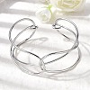304 Stainless Steel Cuff Bangles for Women BJEW-Z150-01P-03-2