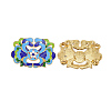 Chinese Style Alloy Enamel Chandelier Components Links ENAM-E329-51A-G-4