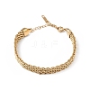 Ion Plating(IP) 304 Stainless Steel Mesh Chain Bracelet BJEW-G669-14G-2