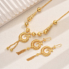 Vintage Alloy Geometric Hollow Fringe Necklace & Earrings Set for Women's Banquet PH9959-2