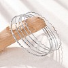 5Pcs 304 Stainless Steel Bangle Set for Women BJEW-S162-01B-P-1