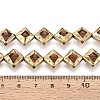 Electroplate Glass Beads Strands EGLA-T021-24G-4