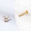 F136 Titanium Pave Clear Cubic Zirconia Bowknot Internally Threaded Labrets ME-CBA9828-05G-3