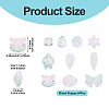 64Pcs Gradient Color Transparent Glass Beads GLAA-TA0003-48E-4