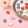 20Pcs 5 Colors Alloy Enamel Charms ENAM-YW0002-32-6