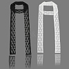 2Pcs 2 Colors Polyester Lace Long Silk Scarf for Women Girls AJEW-GF0011-28E-6