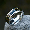 Stainless Steel  Words Finger Rings FIND-PW0020-12A-P-1