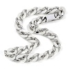 304 Stainless Steel & Ceramics Cuban Link Chain Necklaces for Women NJEW-B116-08P-01-2