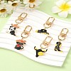 Cowboy Theme Alloy Enamel Pendant Decorations HJEW-YW00022-01-4