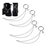 4Pcs 2 Styles Cross Iron Chain Boot Strap Chains HJEW-PH02024-6