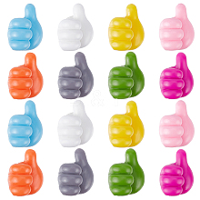 Gorgecraft 24Pcs 8 Colors Thumb Plastic Hook Hangers AJEW-GF0005-46