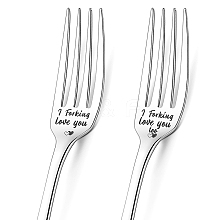 Word Pattern Stainless Steel Fork AJEW-WH0191-014